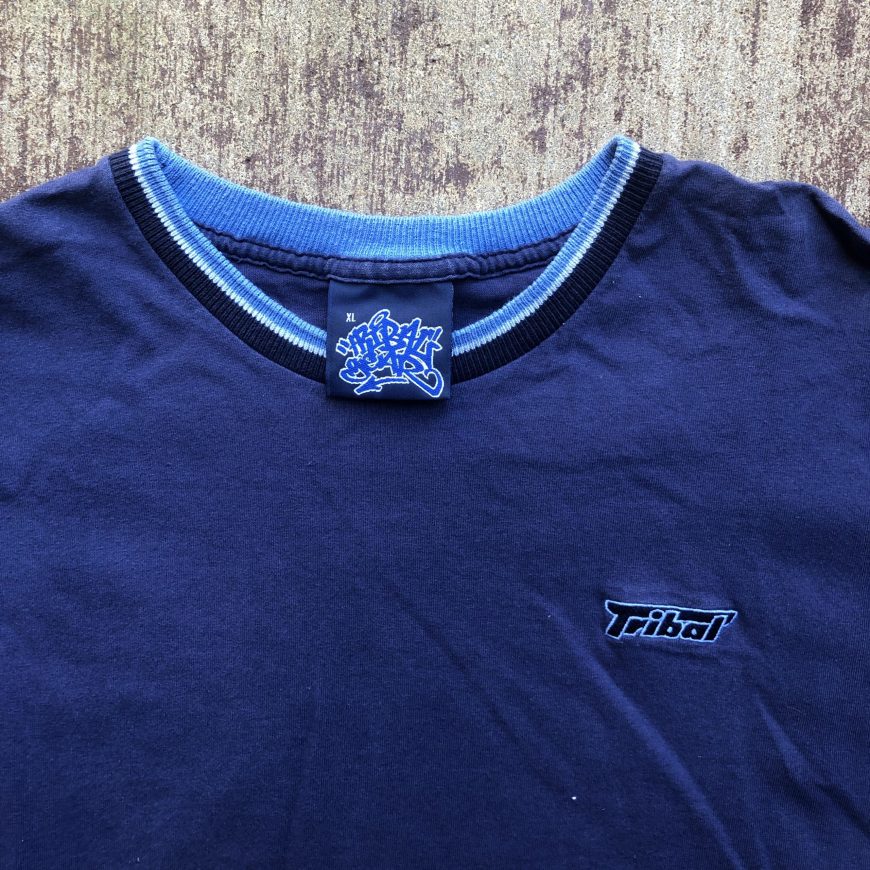 Tribal Streetwear Striped Collar Knit Shirt