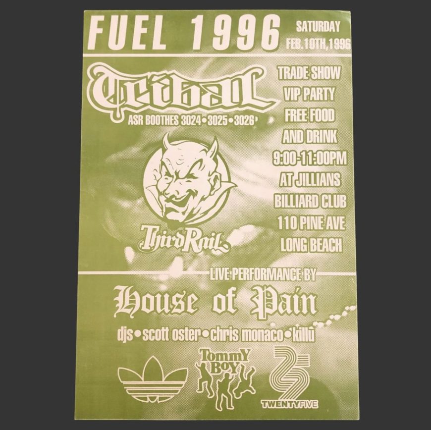 Tribal Gear x Third Rail Flyer and Ticket 1996’