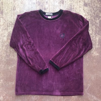 Stoopid Long Sleeve Velour Ringer