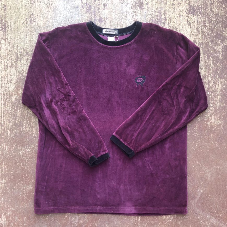 Stoopid Long Sleeve Velour Ringer