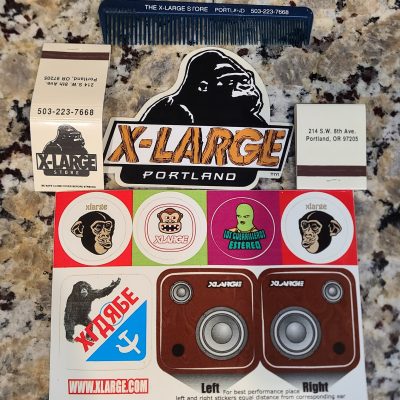 XLarge Portland Oregon store front promo items