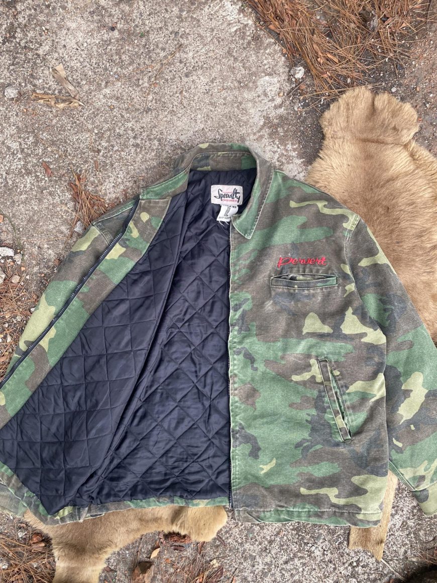 “PERVERT” Work jacket camouflage