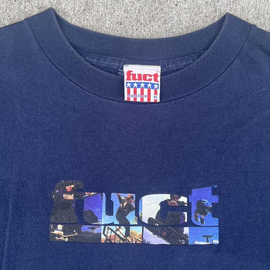 Navy 90s FUCT Skate Logo Tshirt
