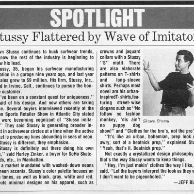 Spotlight: Stussy Flattered by Wave of Imitators (1989)