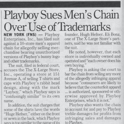 Playboy sues X-Large (1994)