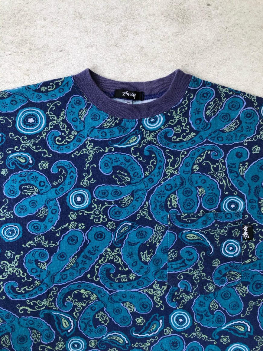 80s Tom-Tom Pattern Paisley Stussy Shirt