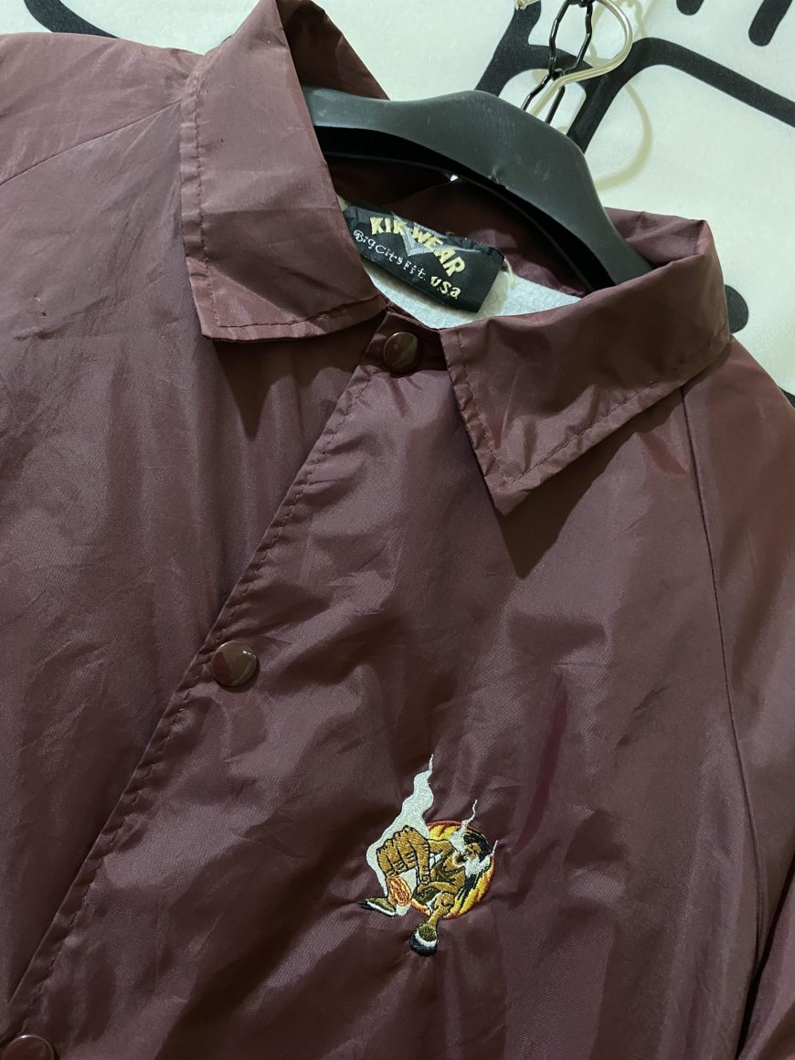 90s Kik Wear Smoke Chucky Small Embroidary Coach Jacket