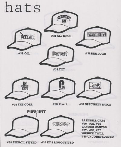 Pervert Collection 1995 Dealer Catalog
