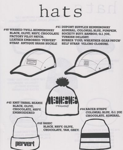 Pervert Collection 1995 Dealer Catalog