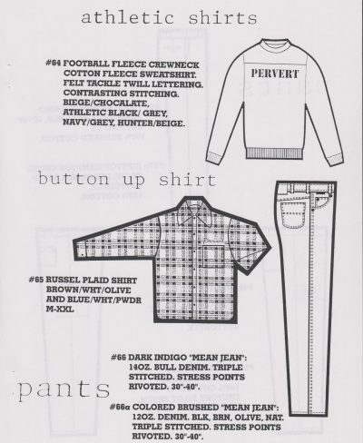Pervert Collection 1995 Dealer Catalog