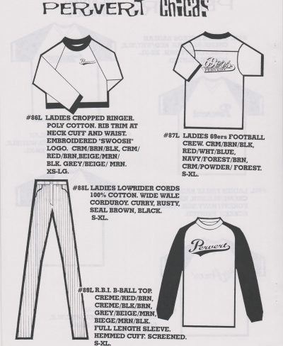 Pervert Collection 1995 Dealer Catalog