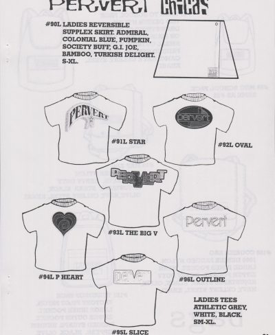 Pervert Collection 1995 Dealer Catalog