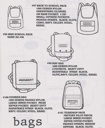Pervert Collection 1995 Dealer Catalog