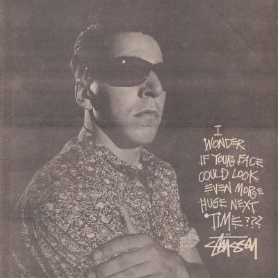 Stussy Blockhead Sunglasses Ad, 1987