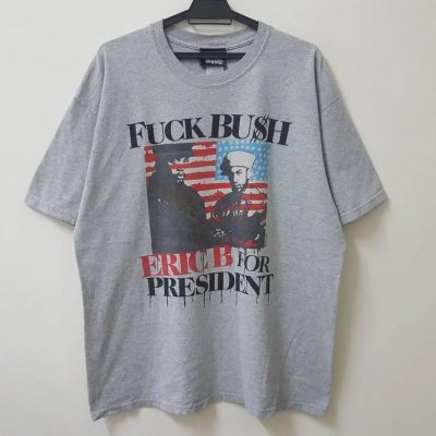 Keep Diggin / Milkcrate Athletics Fuck Bu$h Eric B For President Tee 00s