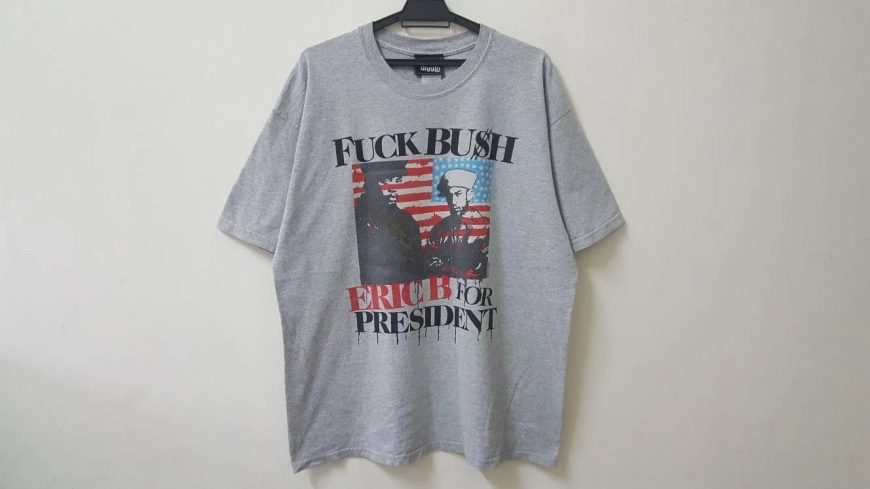 Keep Diggin / Milkcrate Athletics Fuck Bu$h Eric B For President Tee 00s
