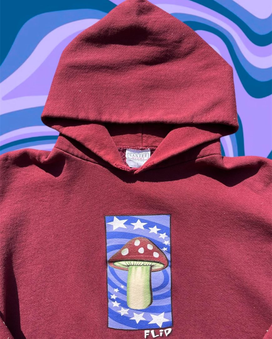 1996/97 Flip x Tom Penny Mushroom Hood Hoodie – Red