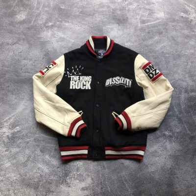 DISSIZIT DZT RUN DMC Letterman Varsity Leather Destroyer Jacket